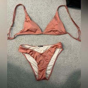 Pacsun Terracotta burnt orange bikini set never worn size large